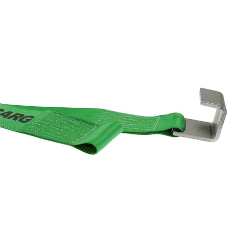 Us Cargo Control 4" x 5' Container Roll Off Strap w/ Sewn End Loop, 405ROSE-GRN 405ROSE-GRN